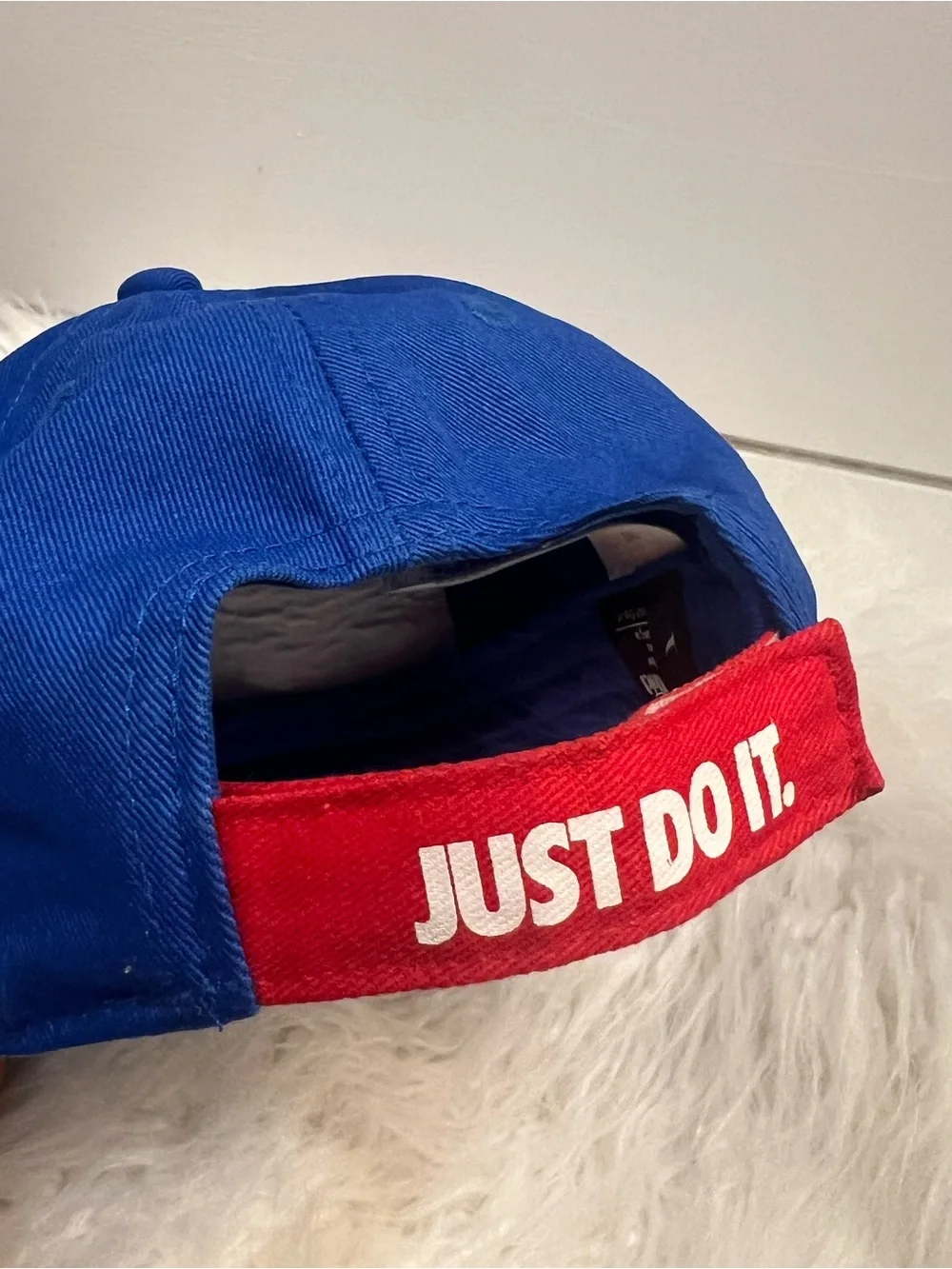 Rare HTF Nike Club Kids Adjustable “Boxy” Shoebox Character Cap Hat - Royal Blue